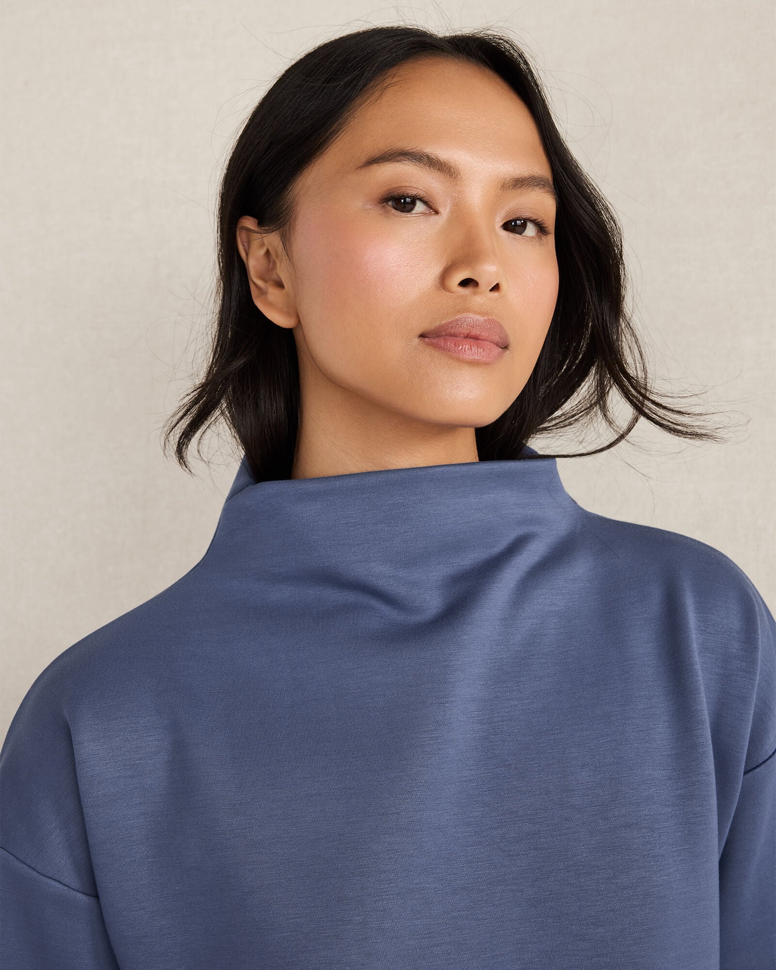 SOFT-BRUSHED FLEECE FUNNEL NECK PULLOVER | Talbots for sale