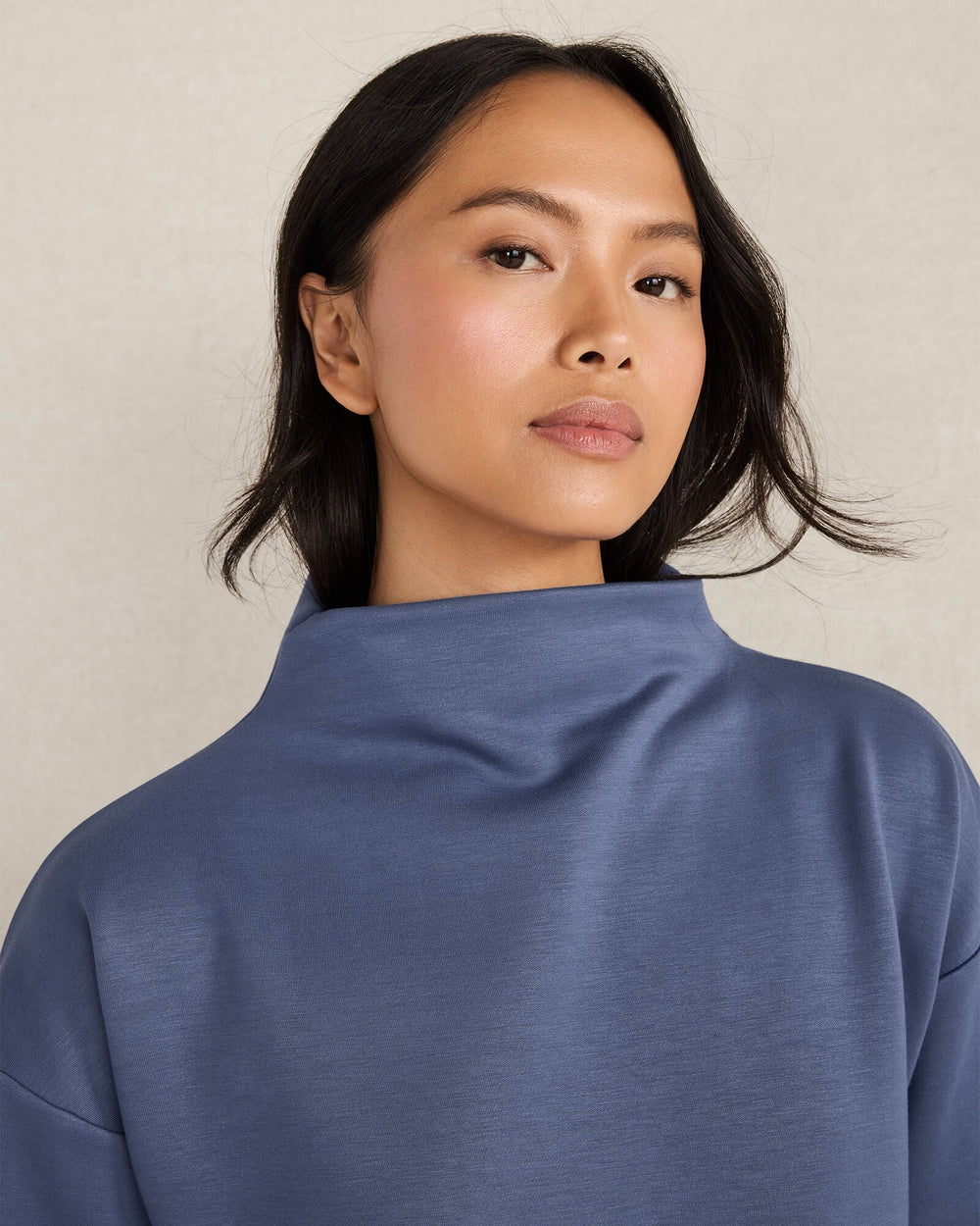 SOFT-BRUSHED FLEECE FUNNEL NECK PULLOVER | Talbots for sale