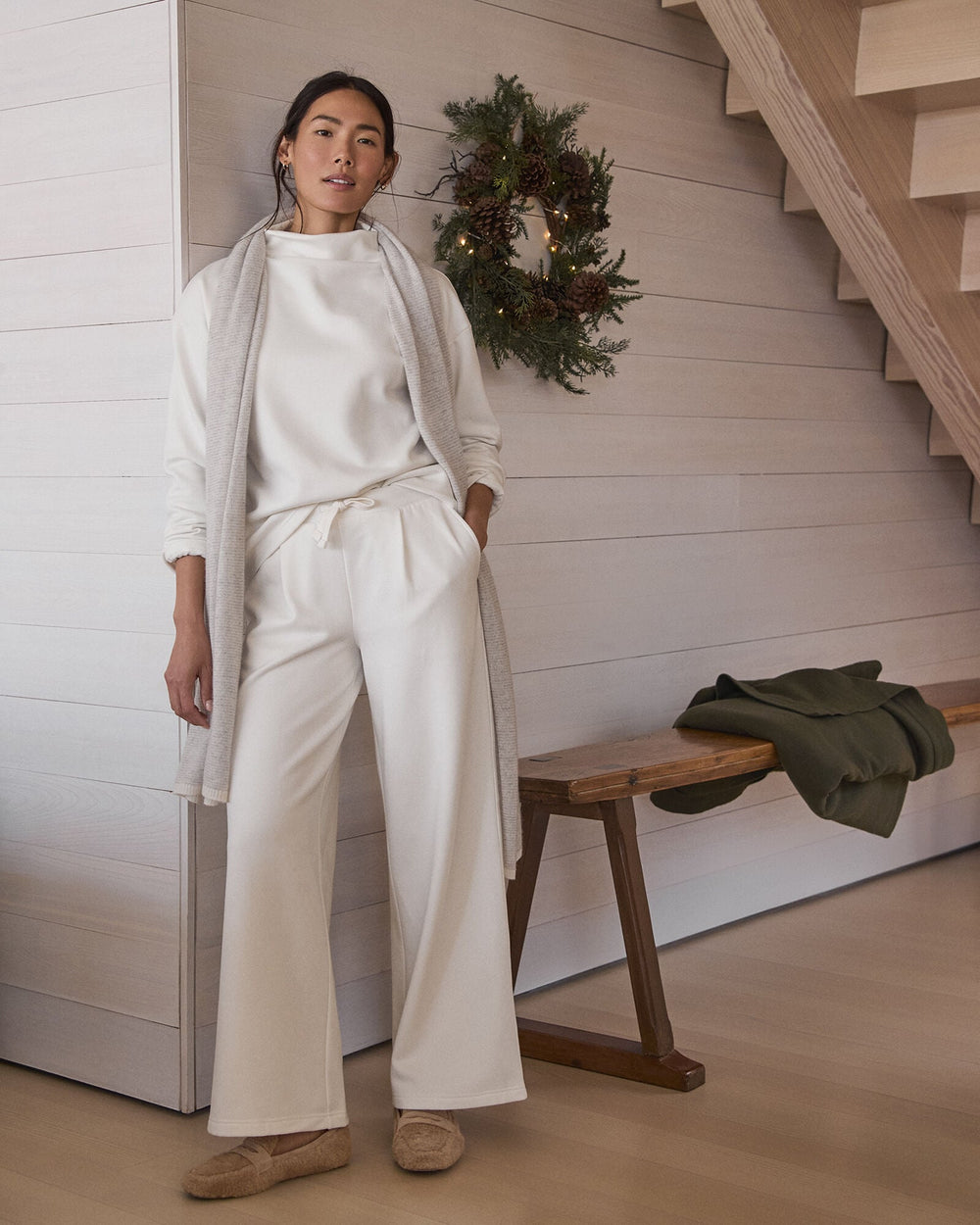 SOFT-BRUSHED FLEECE FUNNEL NECK PULLOVER | Talbots sale