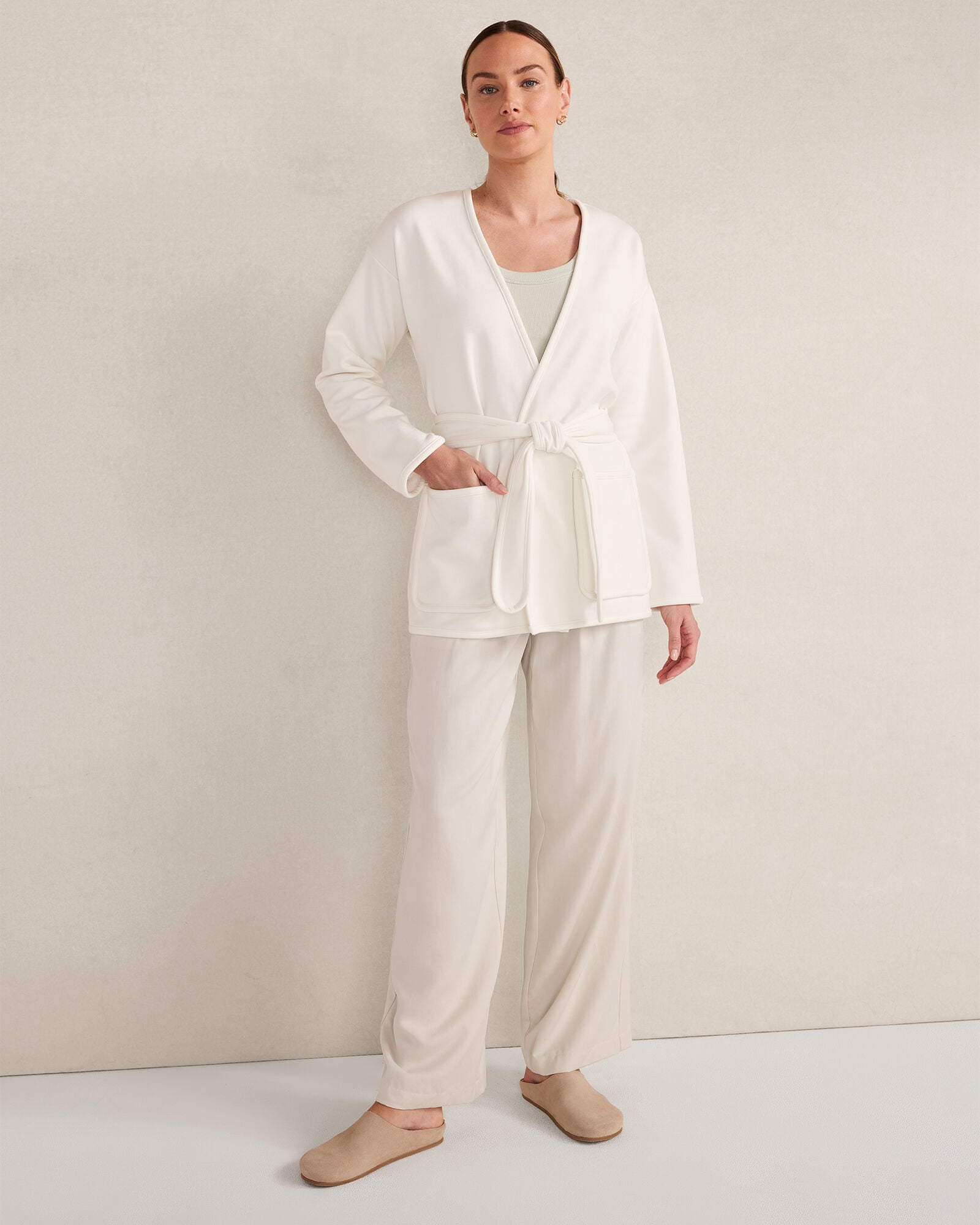 SOFT-BRUSHED FLEECE WRAP | Talbots discount