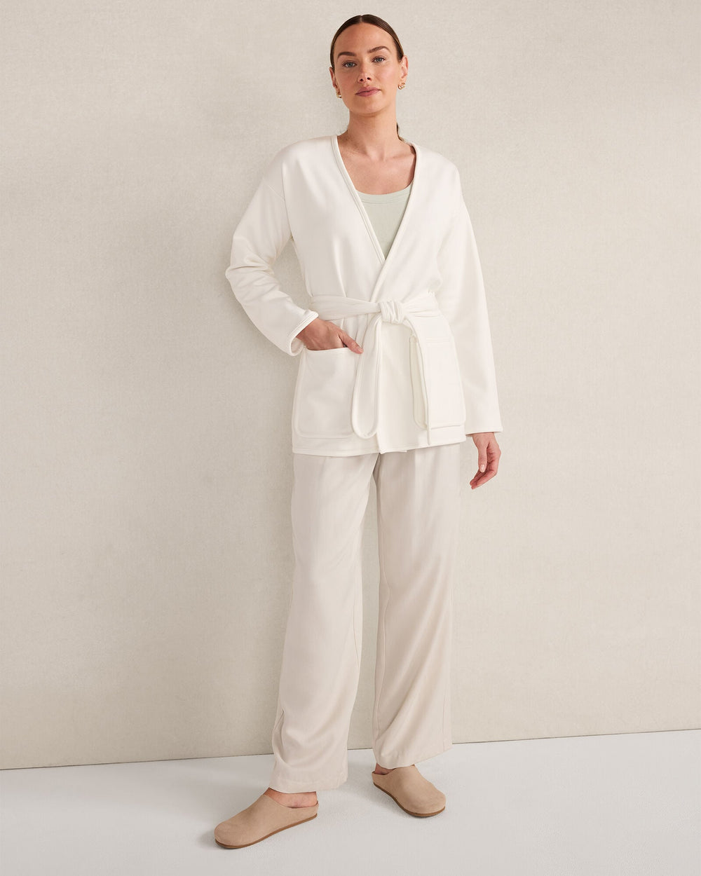 SOFT-BRUSHED FLEECE WRAP | Talbots on sale
