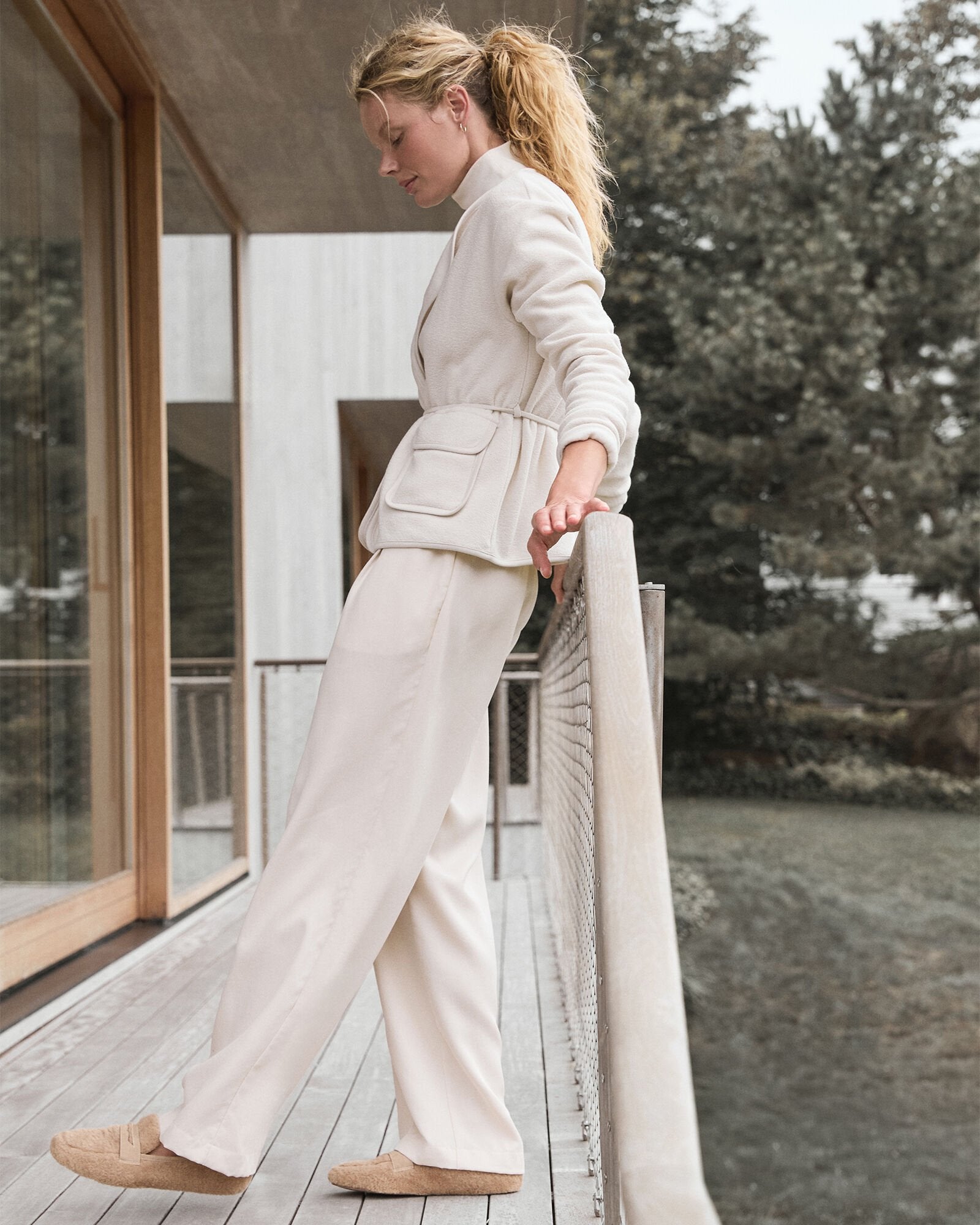 WASHED PLEATED STRAIGHT LEG PANTS | Talbots US