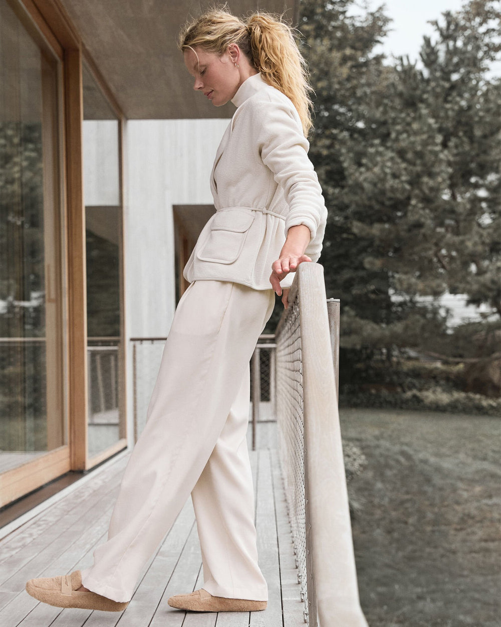 WASHED PLEATED STRAIGHT LEG PANTS | Talbots US