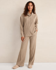 OTTOMAN RIB COWL NECK TOP | Talbots discount