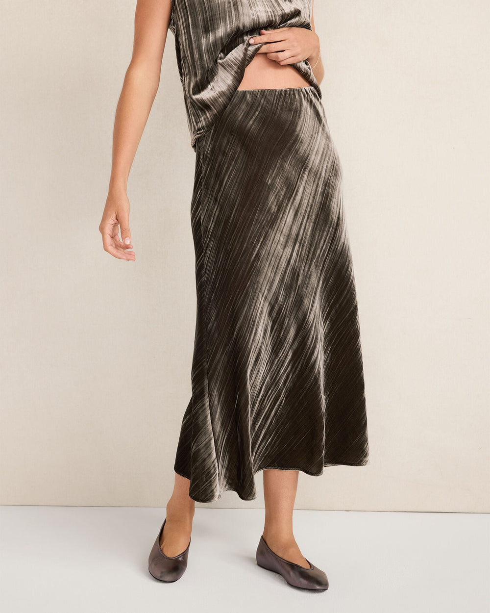 TEXTURED VELVET MAXI SKIRT | Talbots for sale