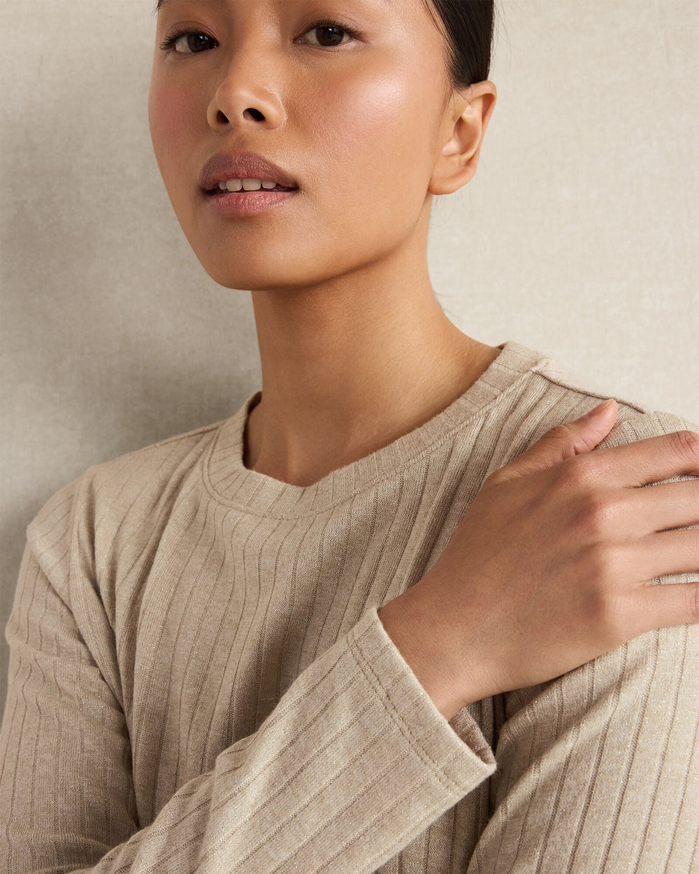 LUREX RIB KNIT TOP | Talbots sale