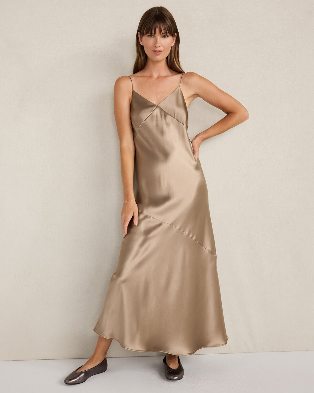 LUXE SILK SLIP DRESS | Talbots online
