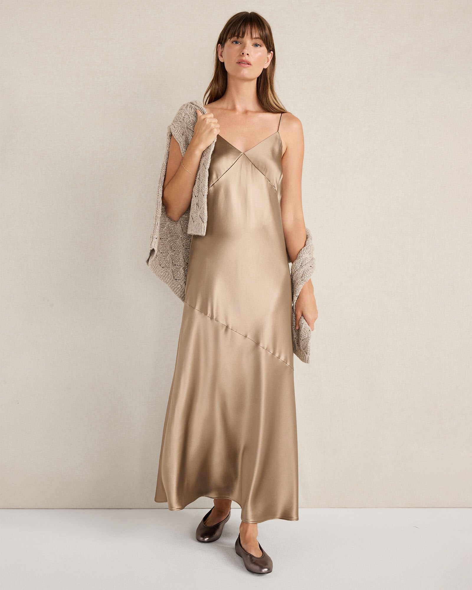 LUXE SILK SLIP DRESS | Talbots online