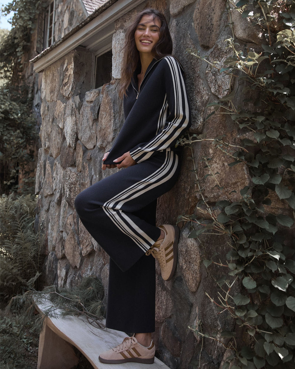 SPORTY STRIPE HALF-ZIP PULLOVER | Talbots sale