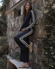 SPORTY STRIPE HALF-ZIP PULLOVER | Talbots sale