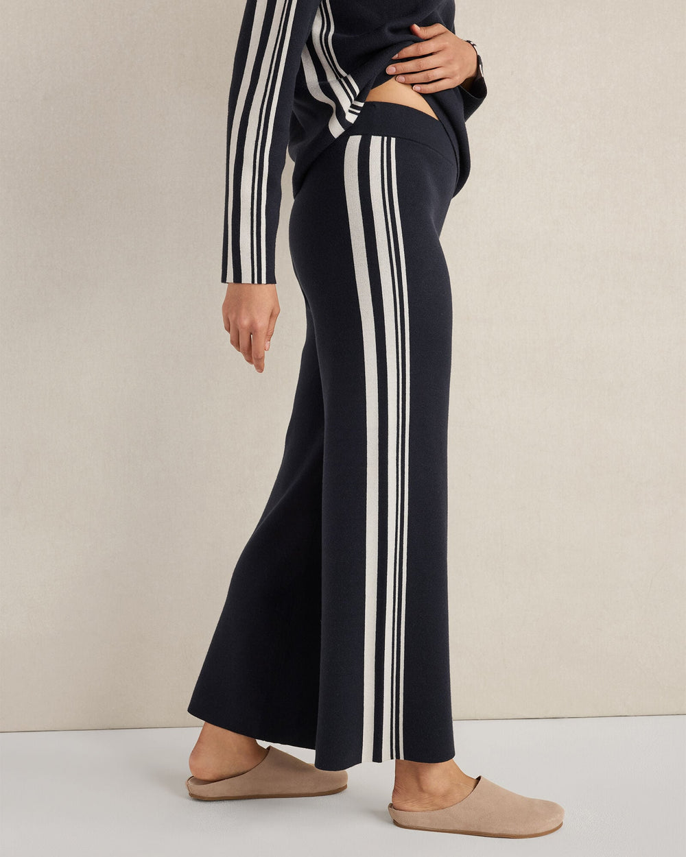 SPORTY STRIPE STRAIGHT LEG PANTS | Talbots US