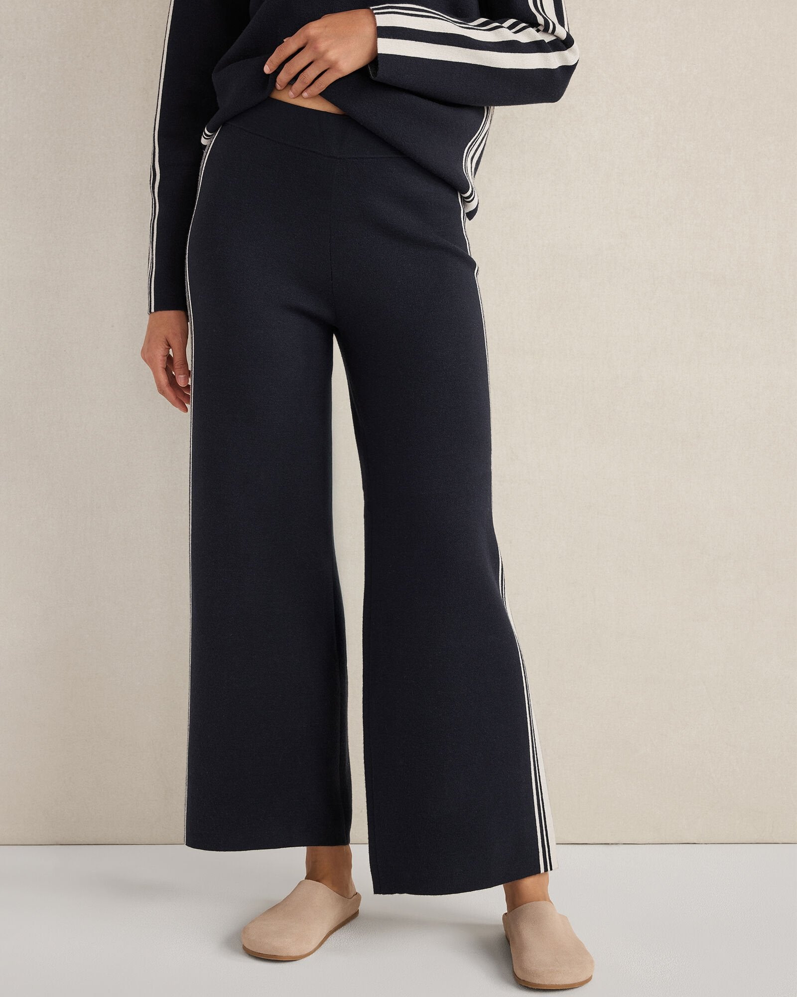 SPORTY STRIPE STRAIGHT LEG PANTS | Talbots for sale