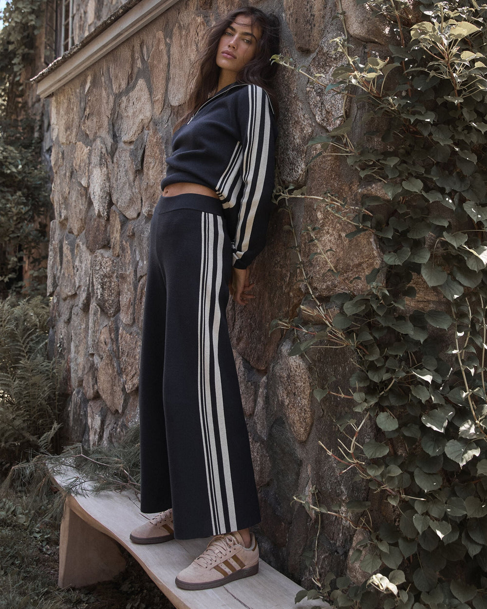 SPORTY STRIPE STRAIGHT LEG PANTS | Talbots for sale