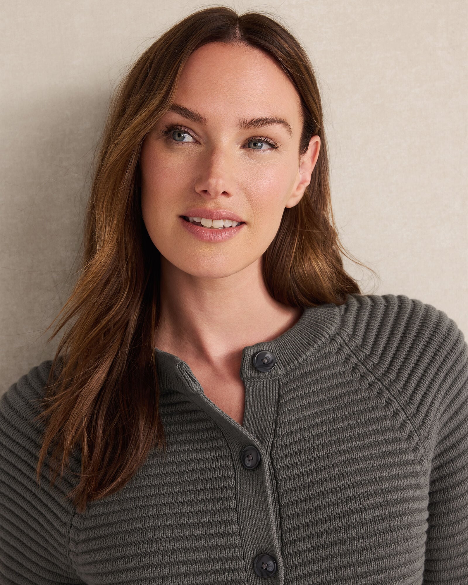 ORGANIC COTTON HORIZONTAL STITCH CARDIGAN | Talbots sale