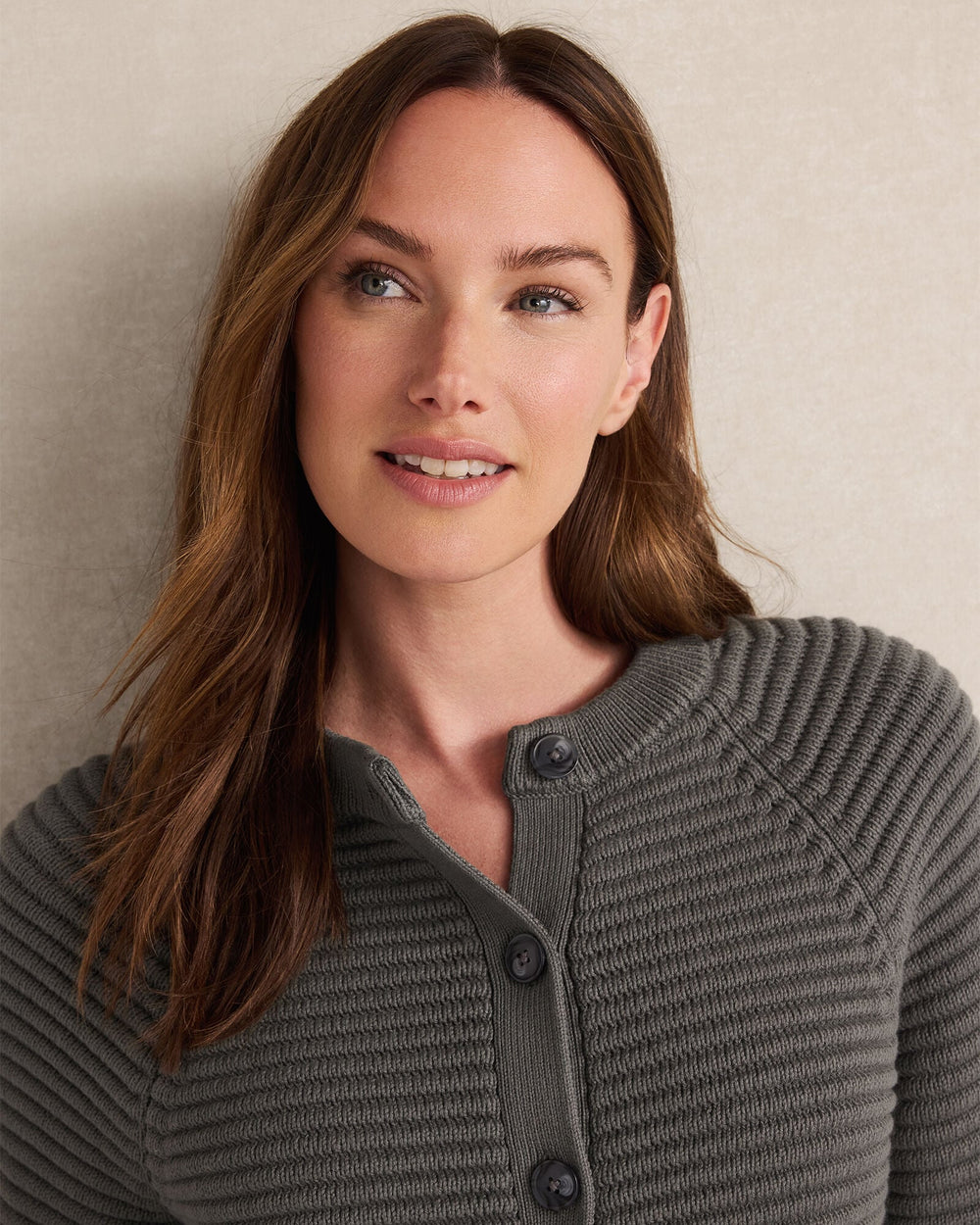 ORGANIC COTTON HORIZONTAL STITCH CARDIGAN | Talbots sale