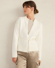 CHUNKY COTTON BLEND BELTED CARDIGAN | Talbots sale