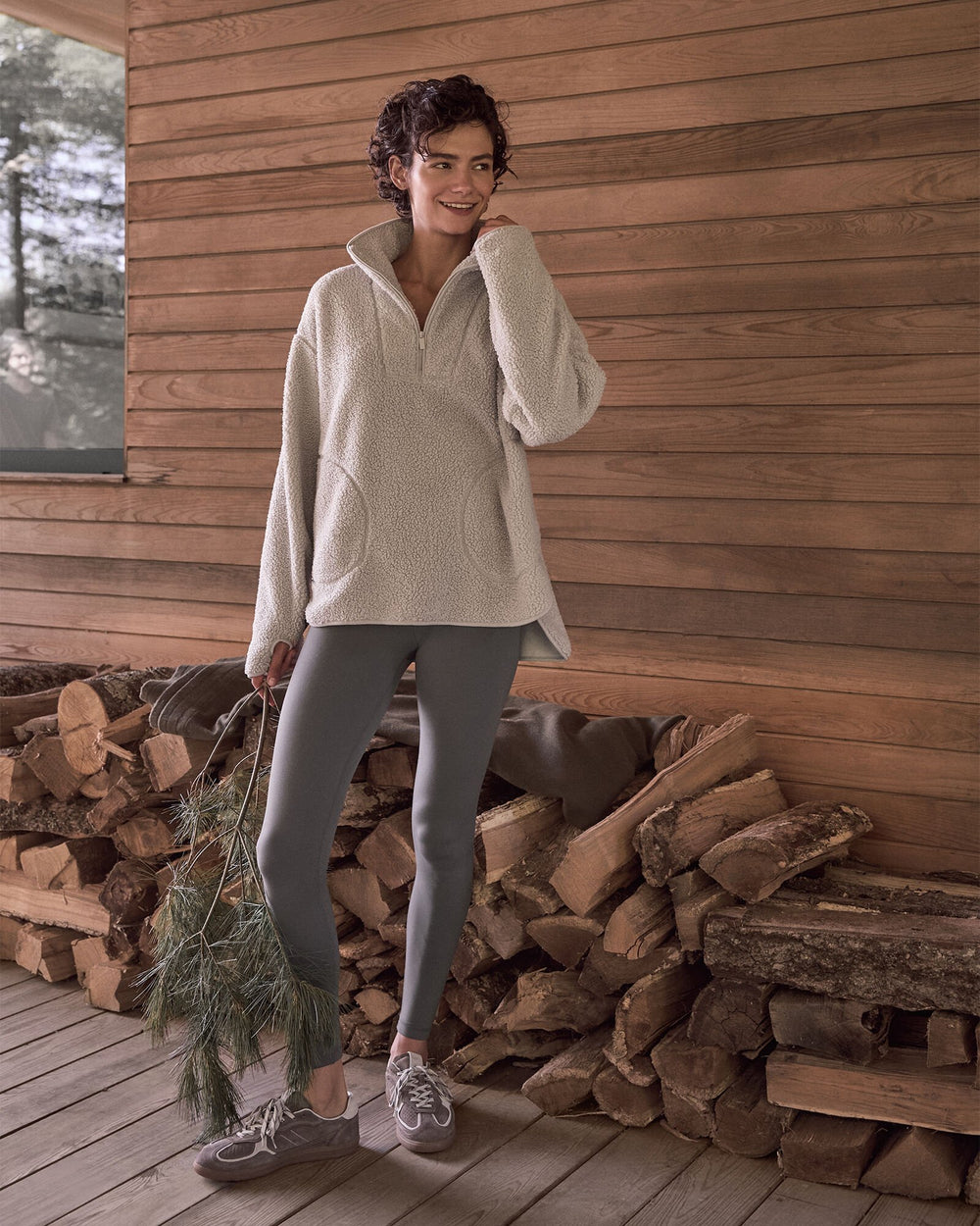 SHERPA HALF-ZIP MOCKNECK PULLOVER | Talbots on sale