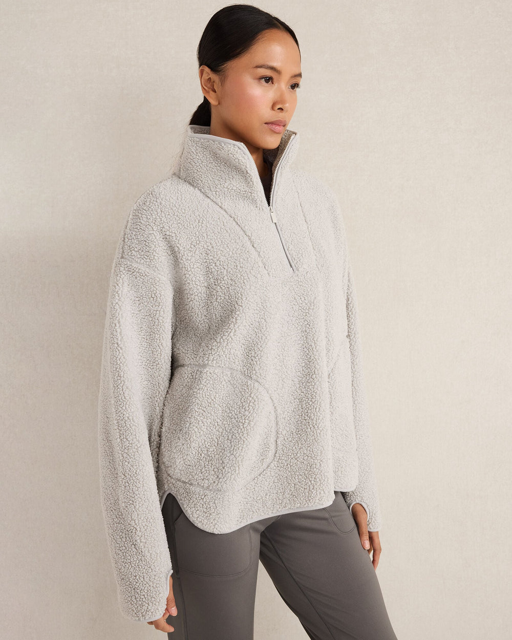 SHERPA HALF-ZIP MOCKNECK PULLOVER | Talbots on sale