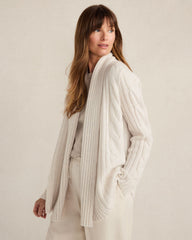 CASHMERE CABLE OPEN FRONT CARDIGAN | Talbots sale