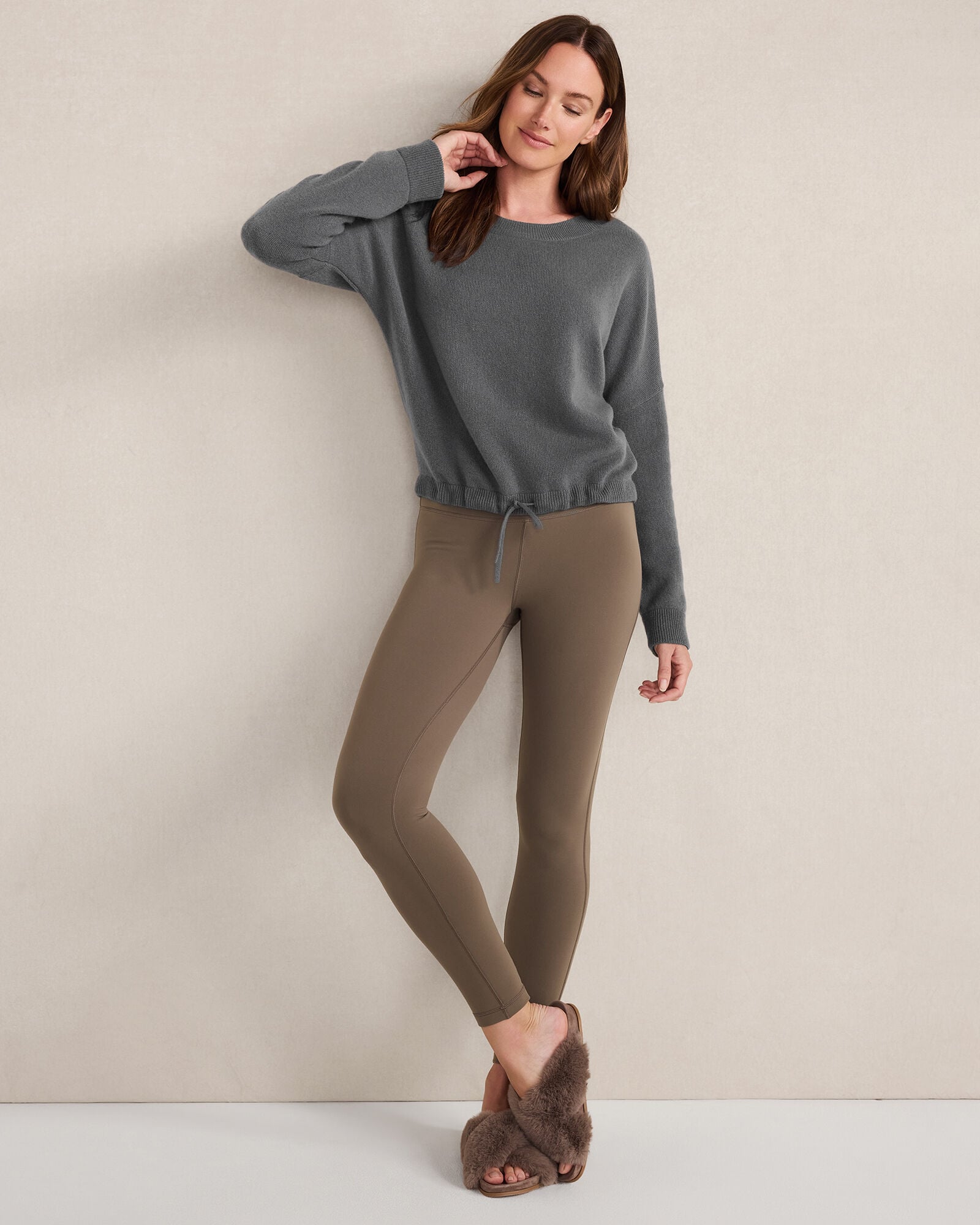 CASHMERE TIE-FRONT CREWNECK SWEATER | Talbots US