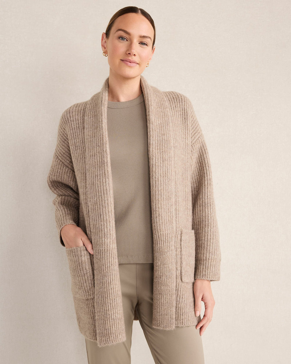 LOFTY KNIT SHAWL COLLAR CARDIGAN | Talbots online