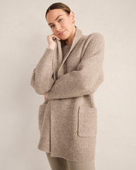 LOFTY KNIT SHAWL COLLAR CARDIGAN | Talbots sale