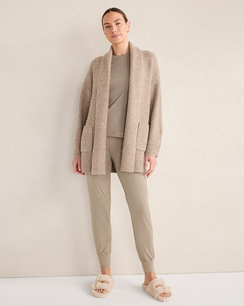 LOFTY KNIT SHAWL COLLAR CARDIGAN | Talbots online