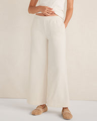 BRUSHED TERRY WIDE LEG PANTS | Talbots US
