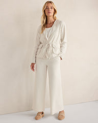 BRUSHED TERRY WIDE LEG PANTS | Talbots US