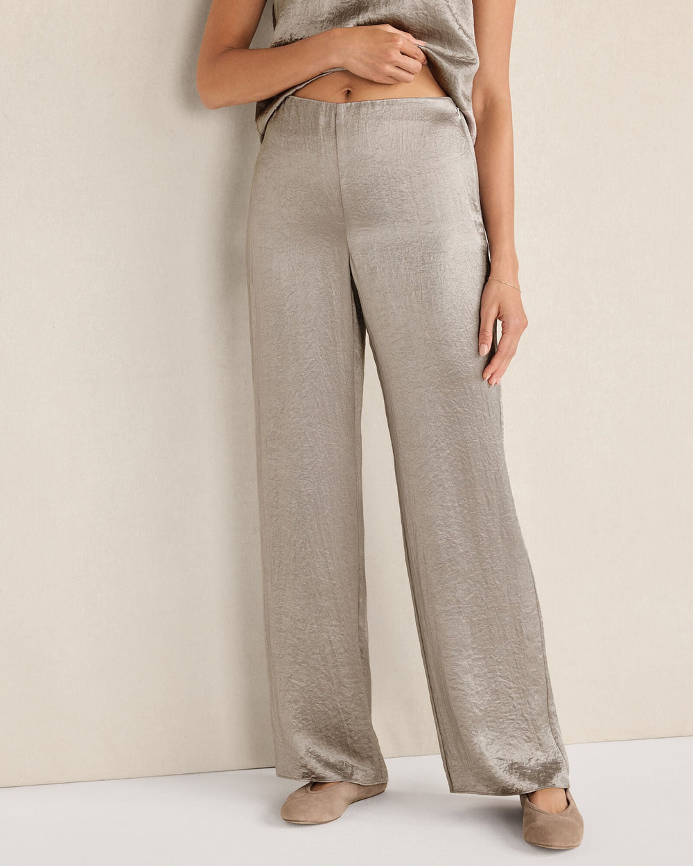 LUXE CRINKLE SHINE PANTS | Talbots sale