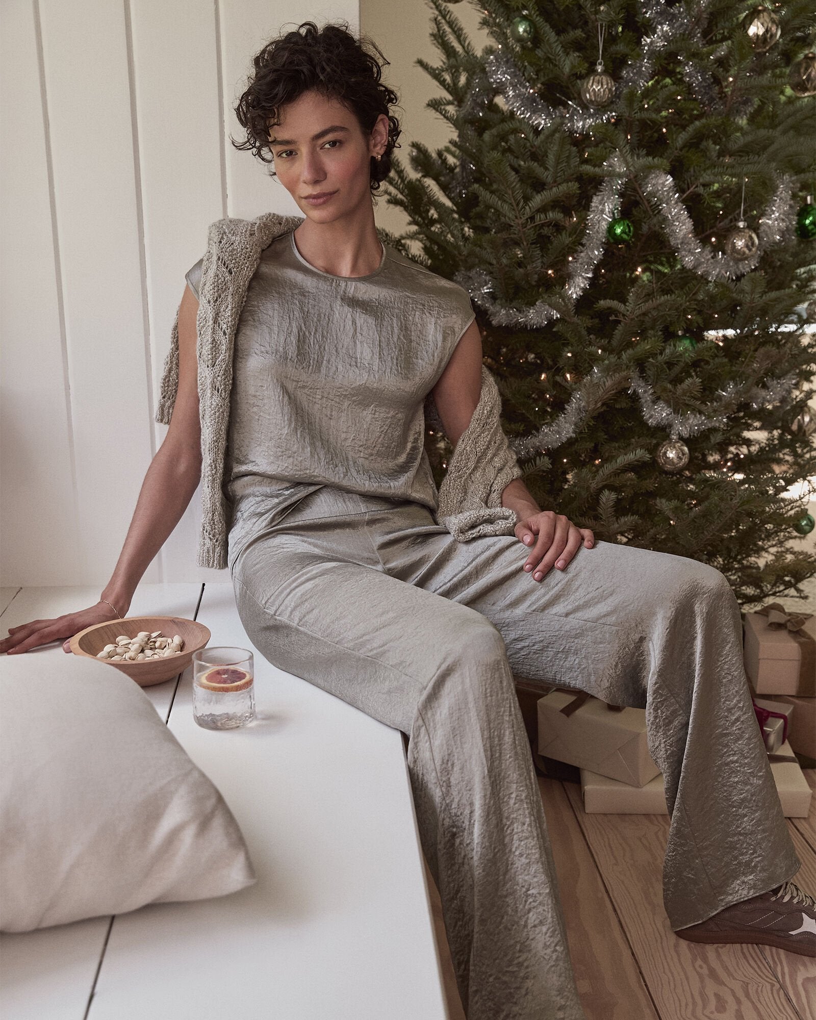 LUXE CRINKLE SHINE PANTS | Talbots sale