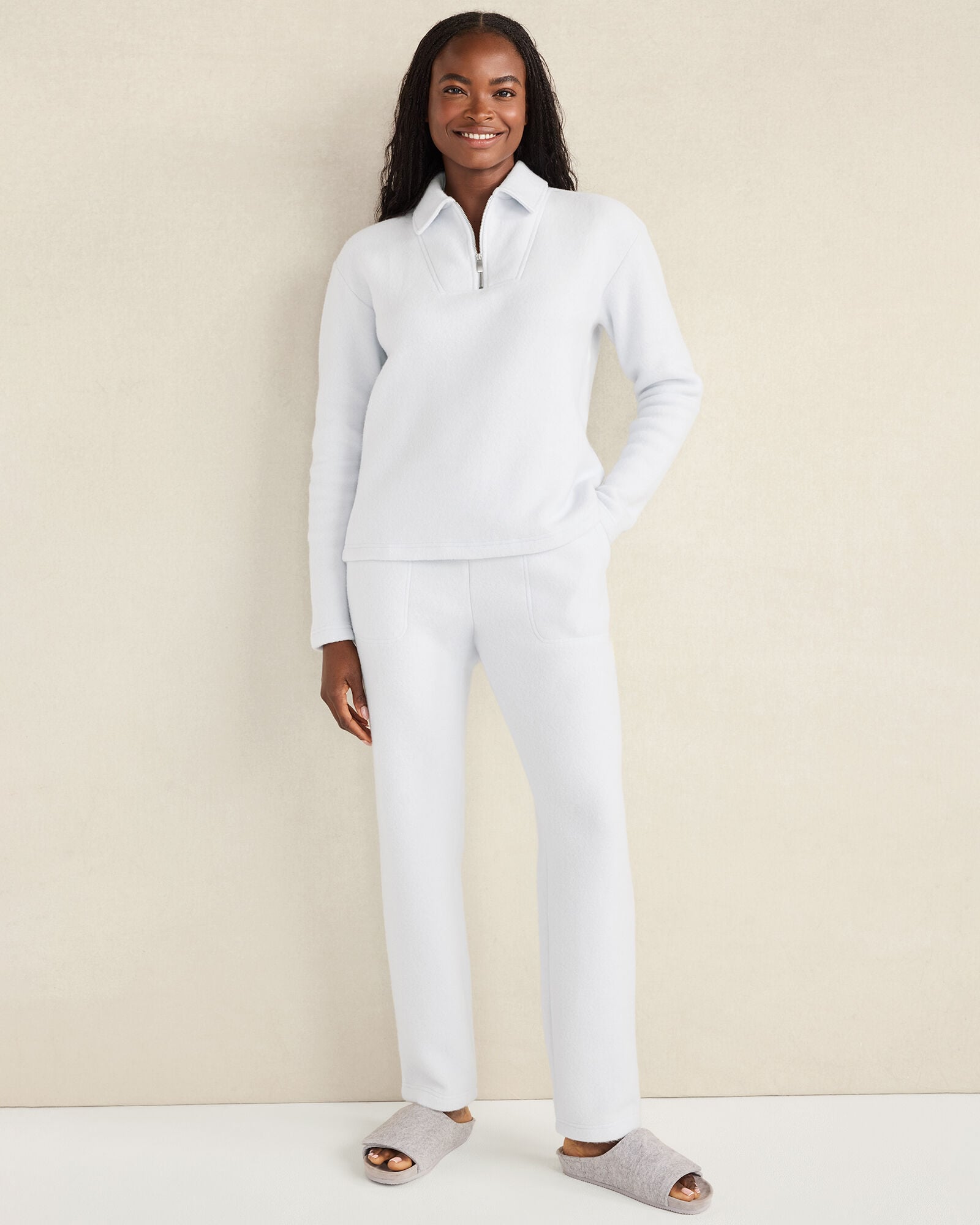 COMFORT FLEECE TAPERED PANTS | Talbots discount