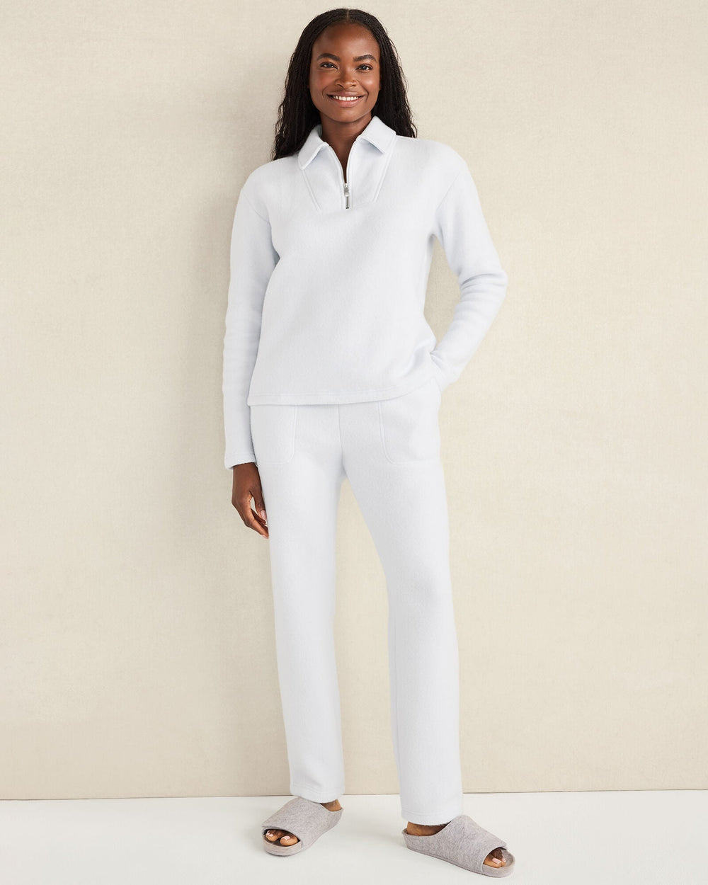 COMFORT FLEECE TAPERED PANTS | Talbots sale