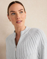ORGANIC COTTON BLEND FAIR ISLE STITCH BOMBER | Talbots near me