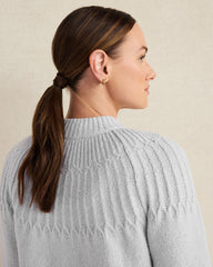 ORGANIC COTTON BLEND FAIR ISLE STITCH BOMBER | Talbots near me