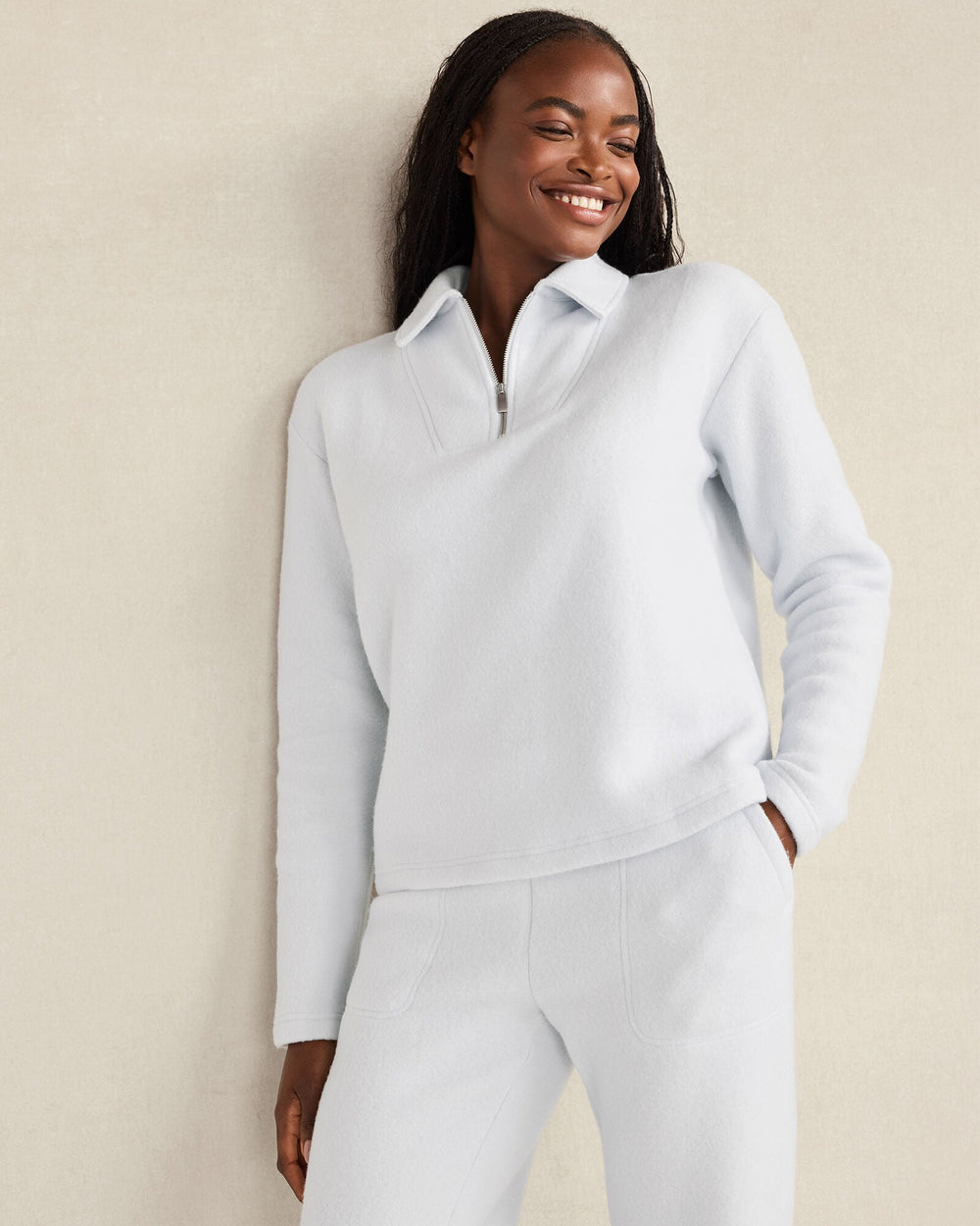 COMFORT FLEECE QUARTER-ZIP PULLOVER | Talbots outlet