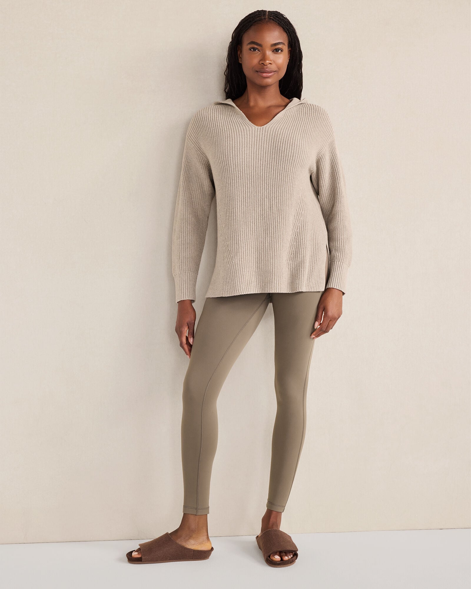 ORGANIC COTTON CASHMERE SHAKER STITCH HOODIE | Talbots discount