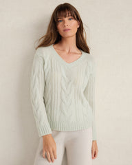 LOFTY KNIT V-NECK SWEATER | Talbots discount