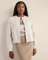SOFT-BRUSHED FLEECE BUBBLE BOMBER | Talbots near me