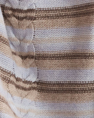 WOOL BLEND CABLE STRIPE CREWNECK SWEATER | Talbots near me