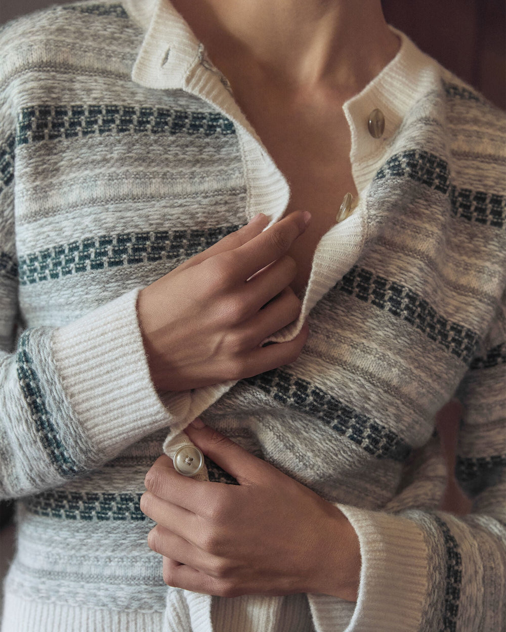 WOOL BLEND FAIR ISLE CARDIGAN | Talbots on sale
