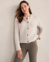 MERINO WOOL CASHMERE LINK STITCH CARDIGAN | Talbots outlet