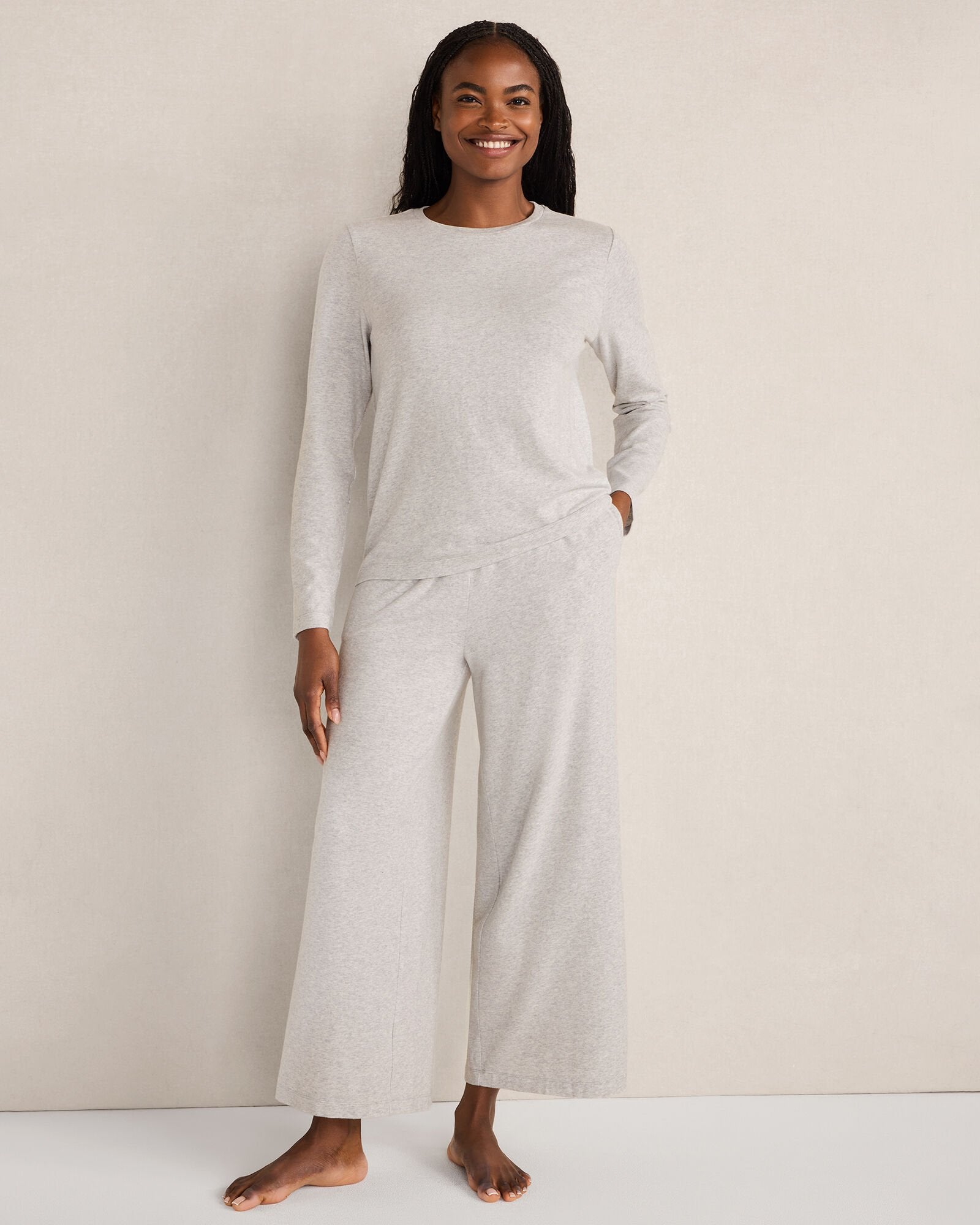 COTTON MODAL BRUSHED JERSEY CREWNECK | Talbots online