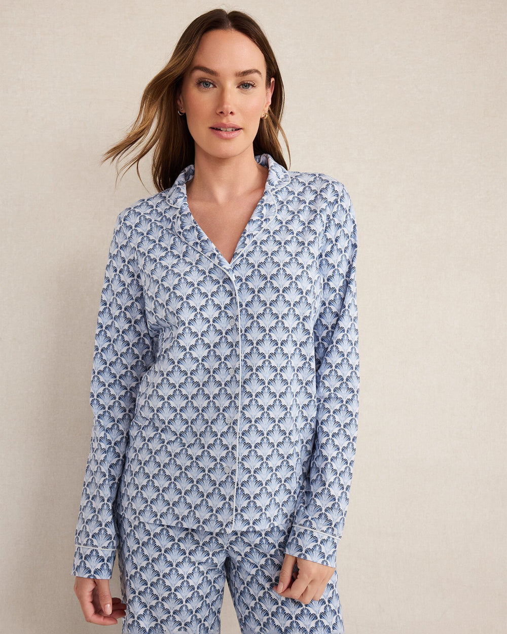 ORGANIC COTTON JERSEY SEASHELL SLEEP SET | Talbots for sale