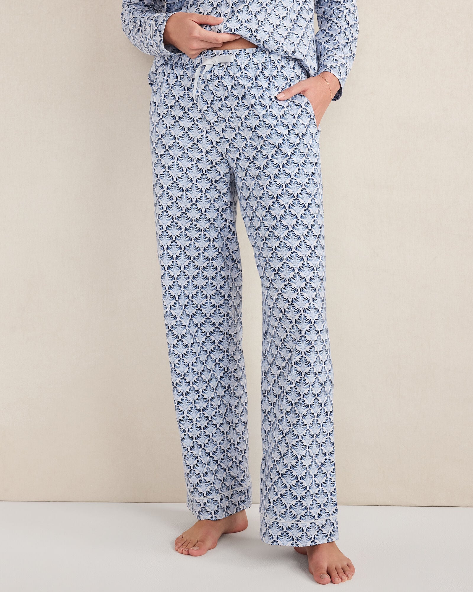ORGANIC COTTON JERSEY SEASHELL SLEEP SET | Talbots for sale