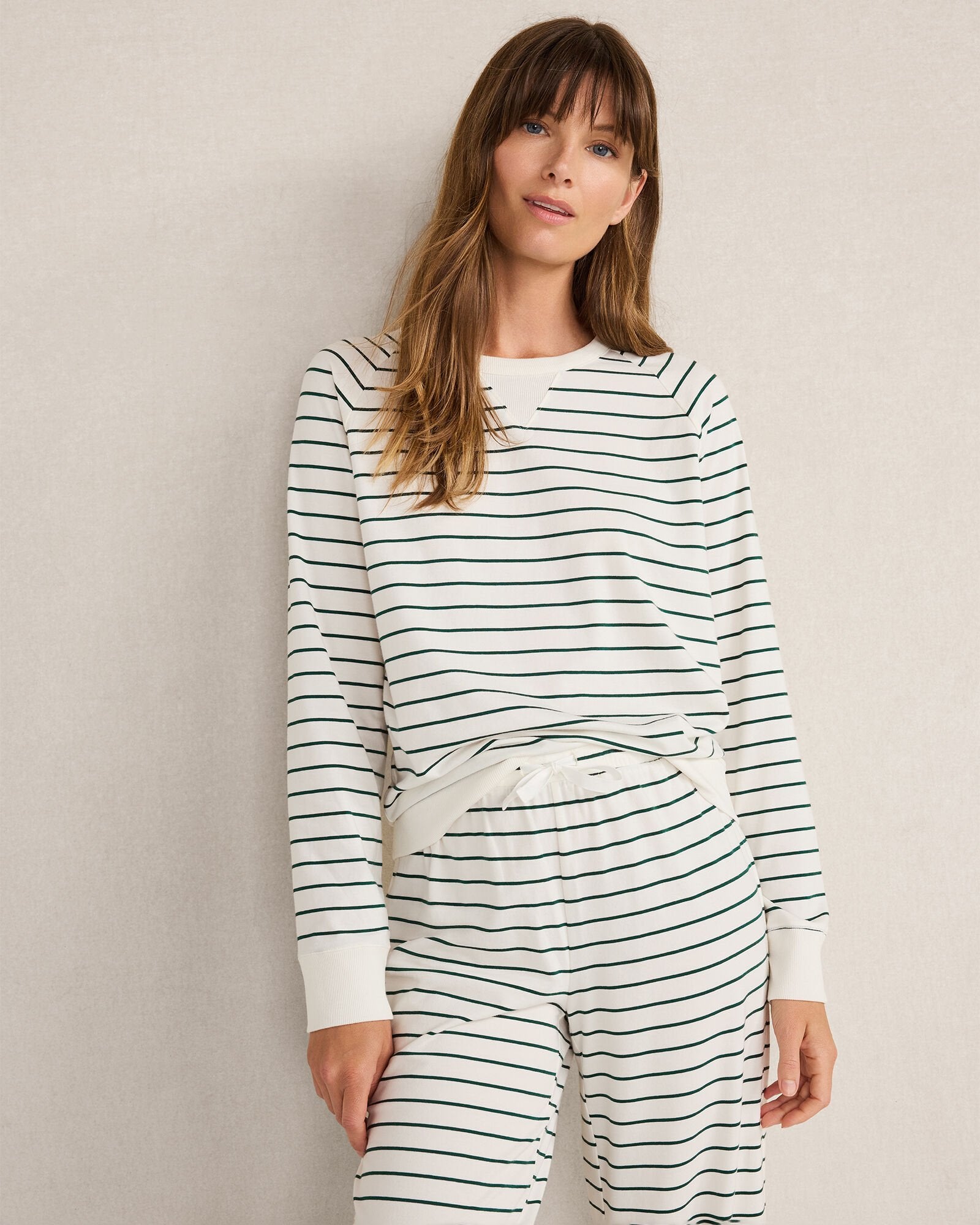 ORGANIC COTTON JERSEY STRIPE BASEBALL TEE | Talbots on sale