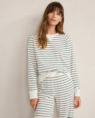 ORGANIC COTTON JERSEY STRIPE BASEBALL TEE | Talbots on sale