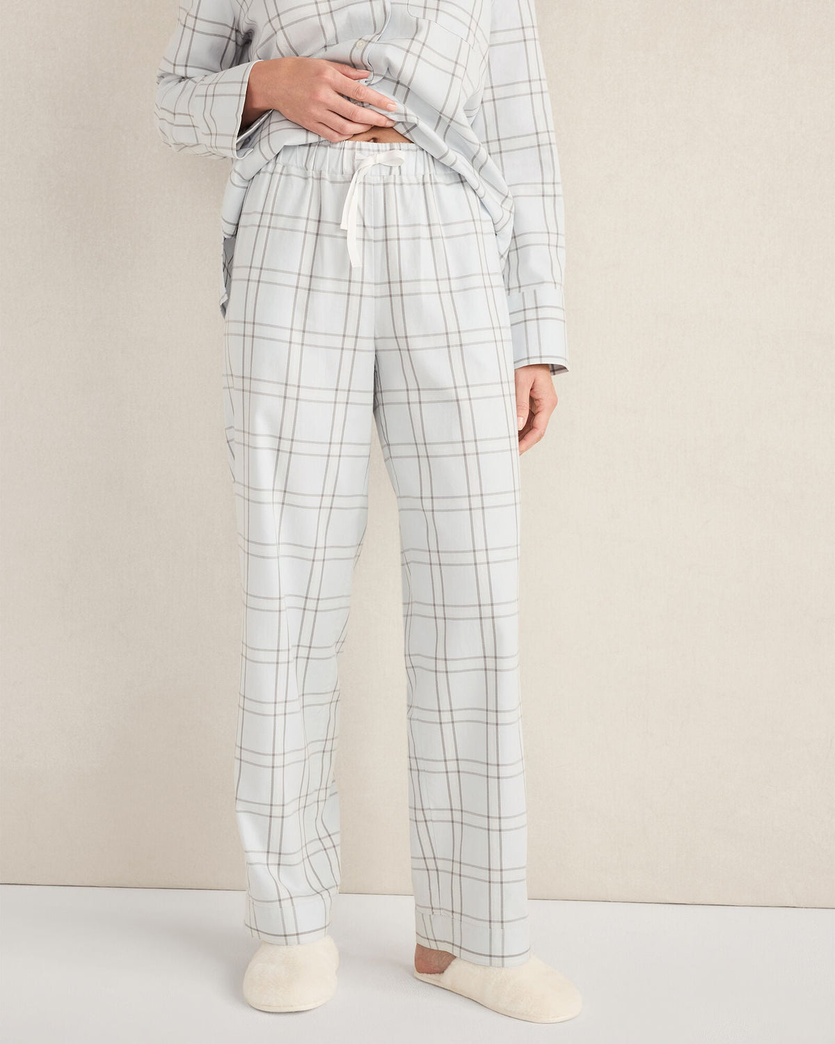 LIGHTWEIGHT FLANNEL WINDOWPANE PAJAMA PANTS | Talbots sale