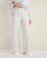 LIGHTWEIGHT FLANNEL WINDOWPANE PAJAMA PANTS | Talbots sale