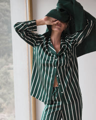 WASHABLE SILK PINSTRIPE PAJAMA TOP | Talbots for sale